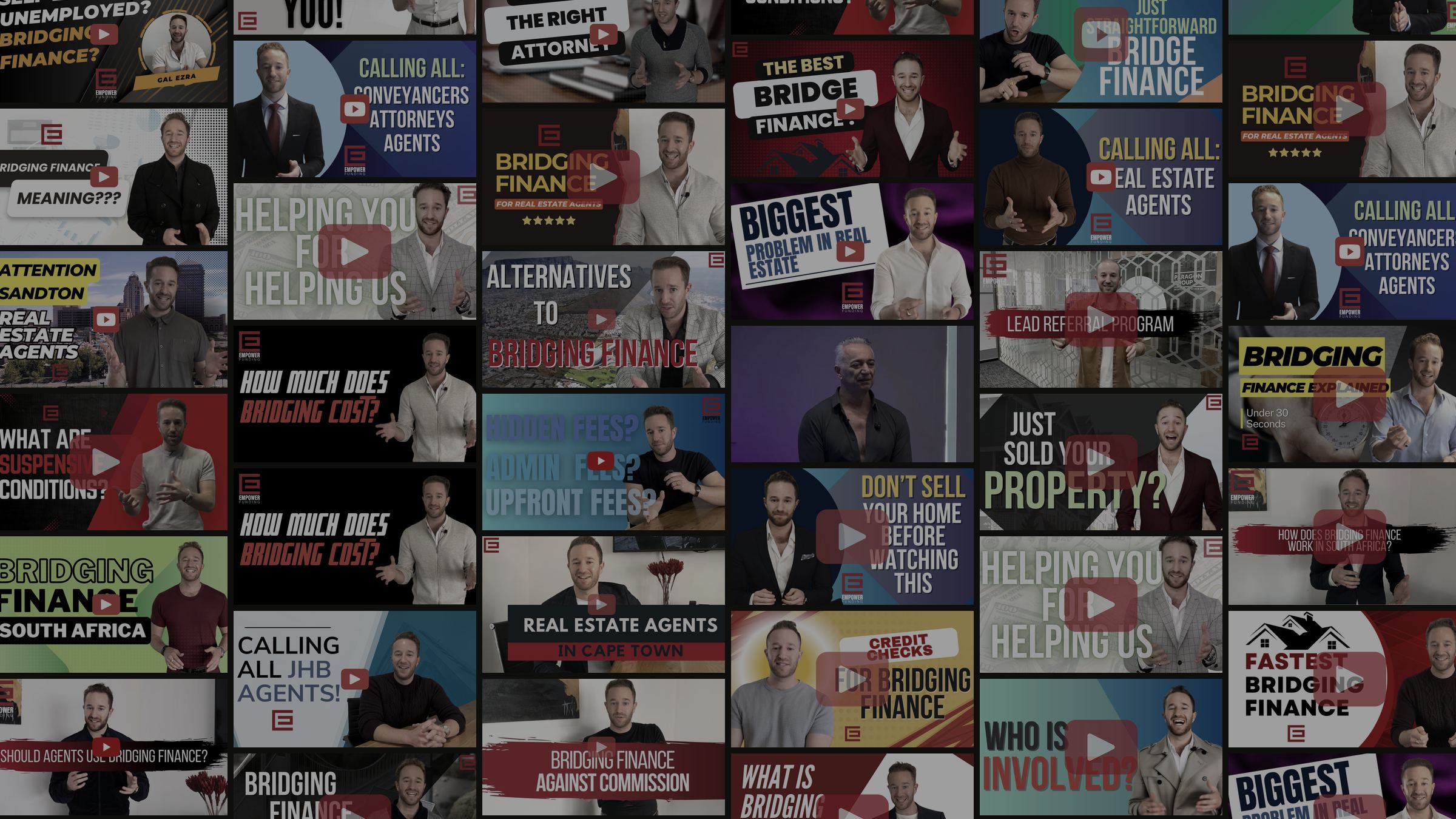 A wall of Empower Funding blog covers
