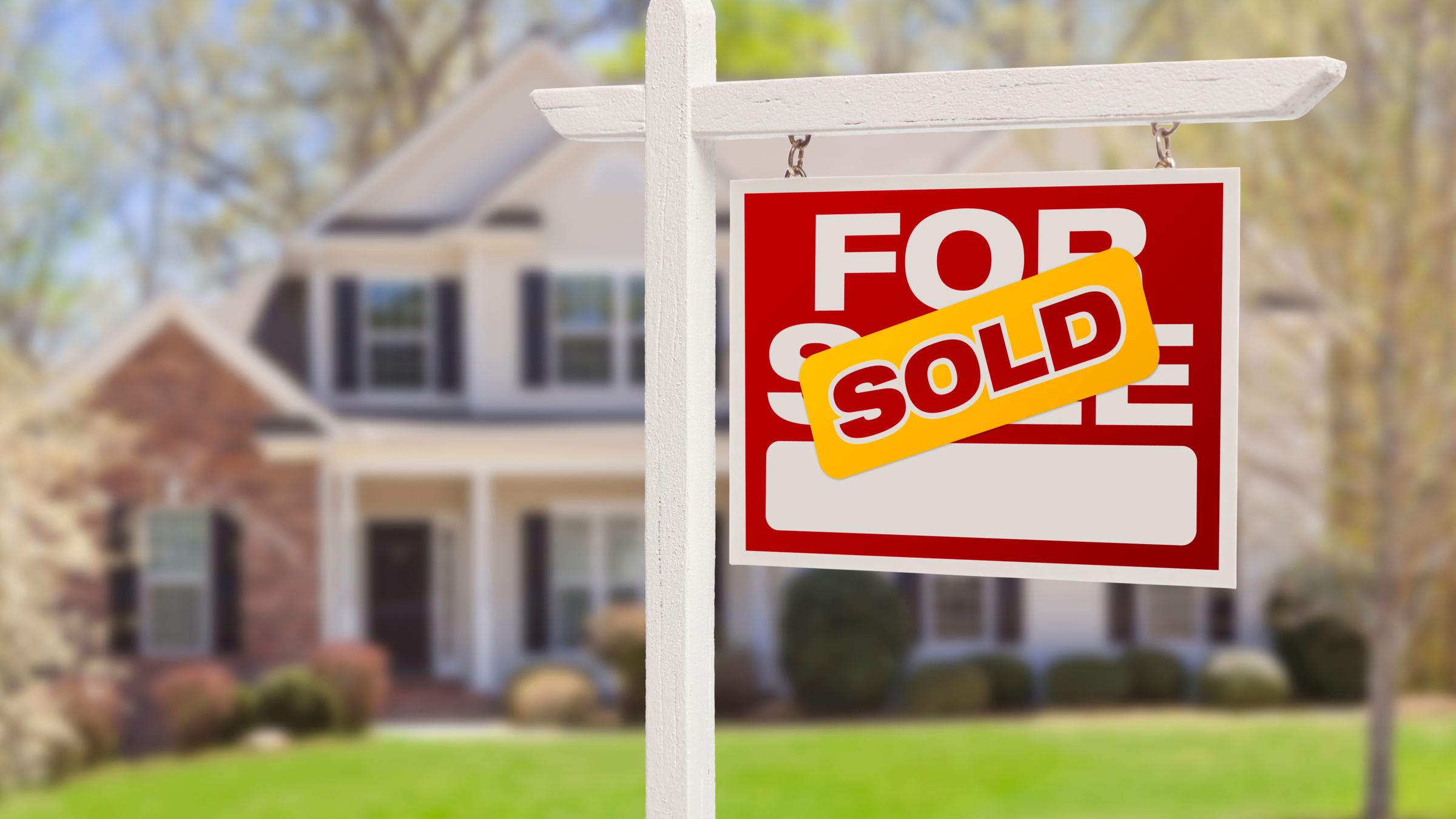 A sold sign outside a home
